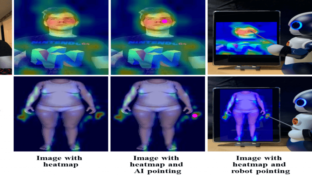 Empirical investigation of how robot's pointing gesture influences trust in and acceptance of heatmap-based XAI