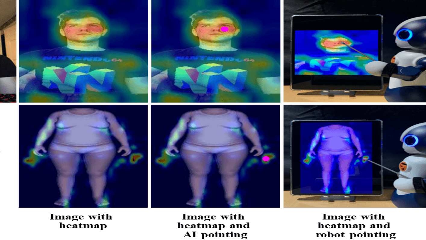 Empirical investigation of how robot’s pointing gesture influences trust in and acceptance of heatmap-based XAI